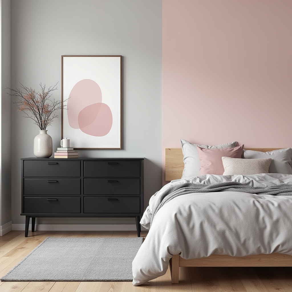 black pink and grey bedroom ideas 5