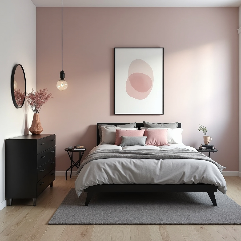 black pink and grey bedroom ideas 6