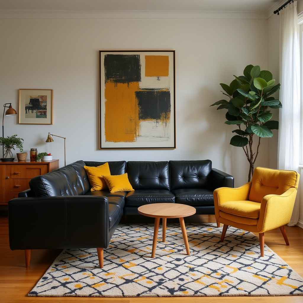 black sectional living room ideas 10