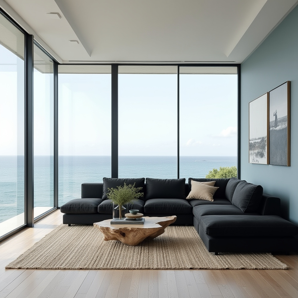 black sectional living room ideas 19