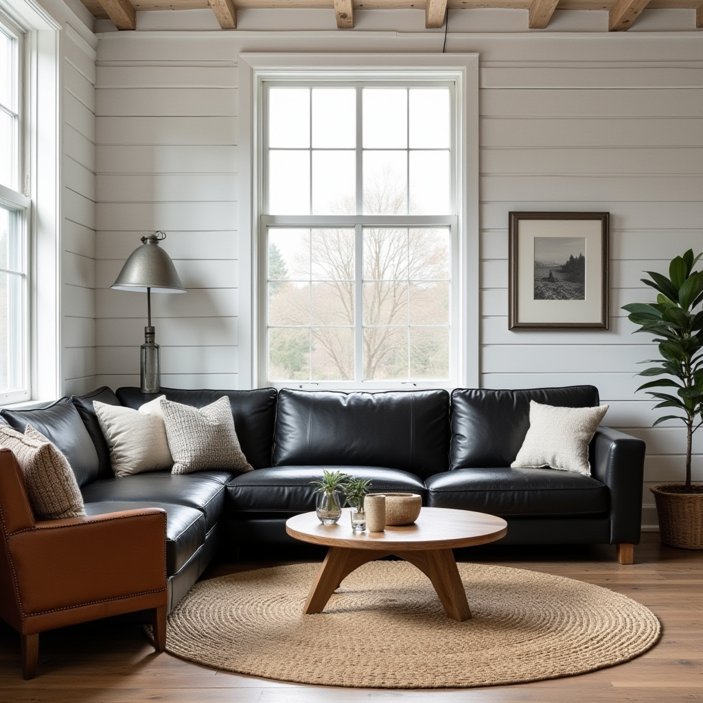 black sectional living room ideas 25
