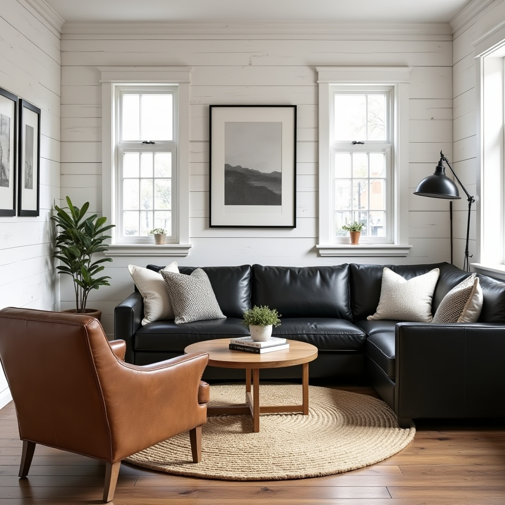 black sectional living room ideas 26