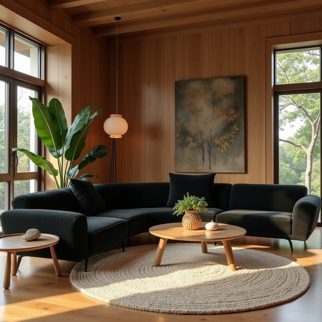black sectional living room ideas 32
