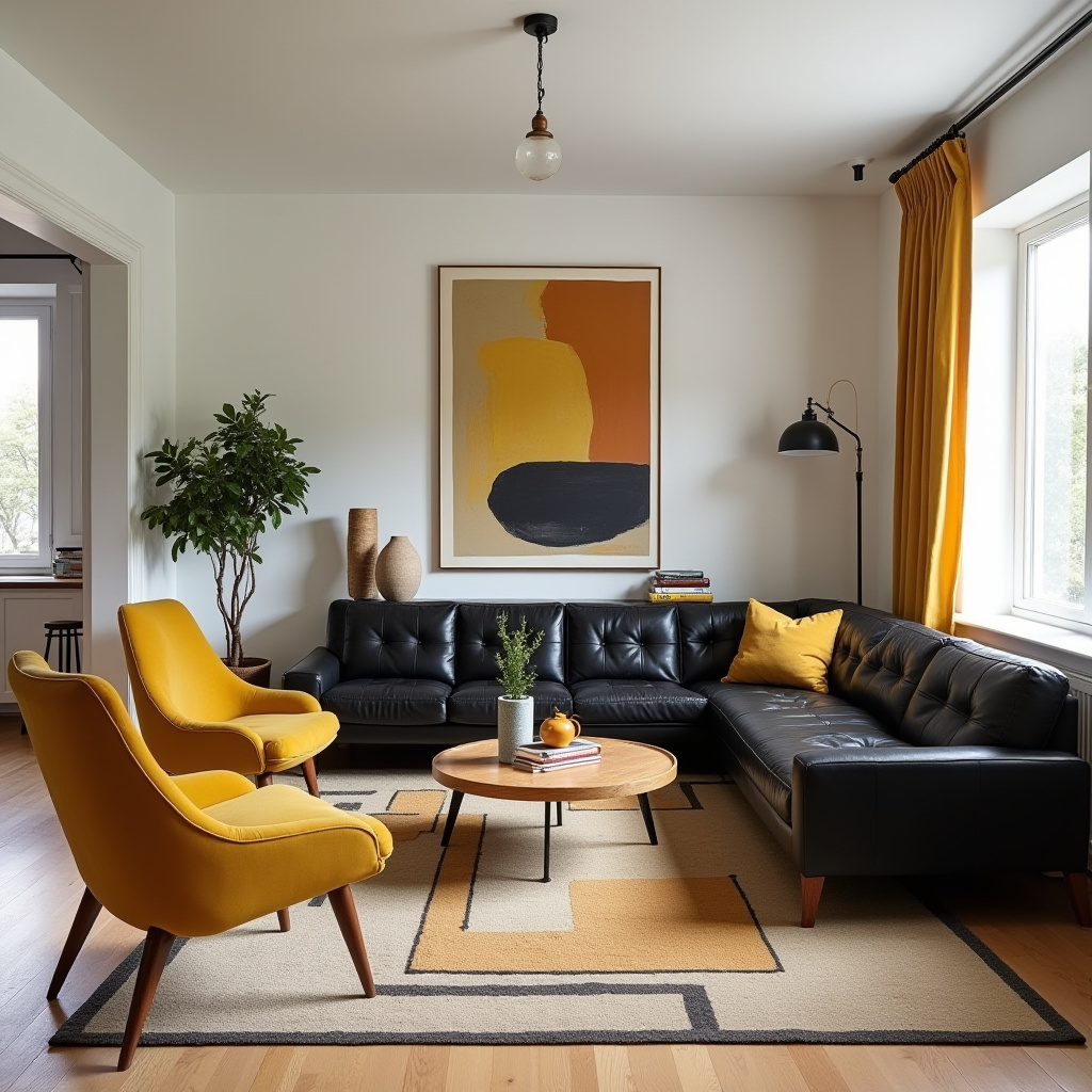 black sectional living room ideas 9