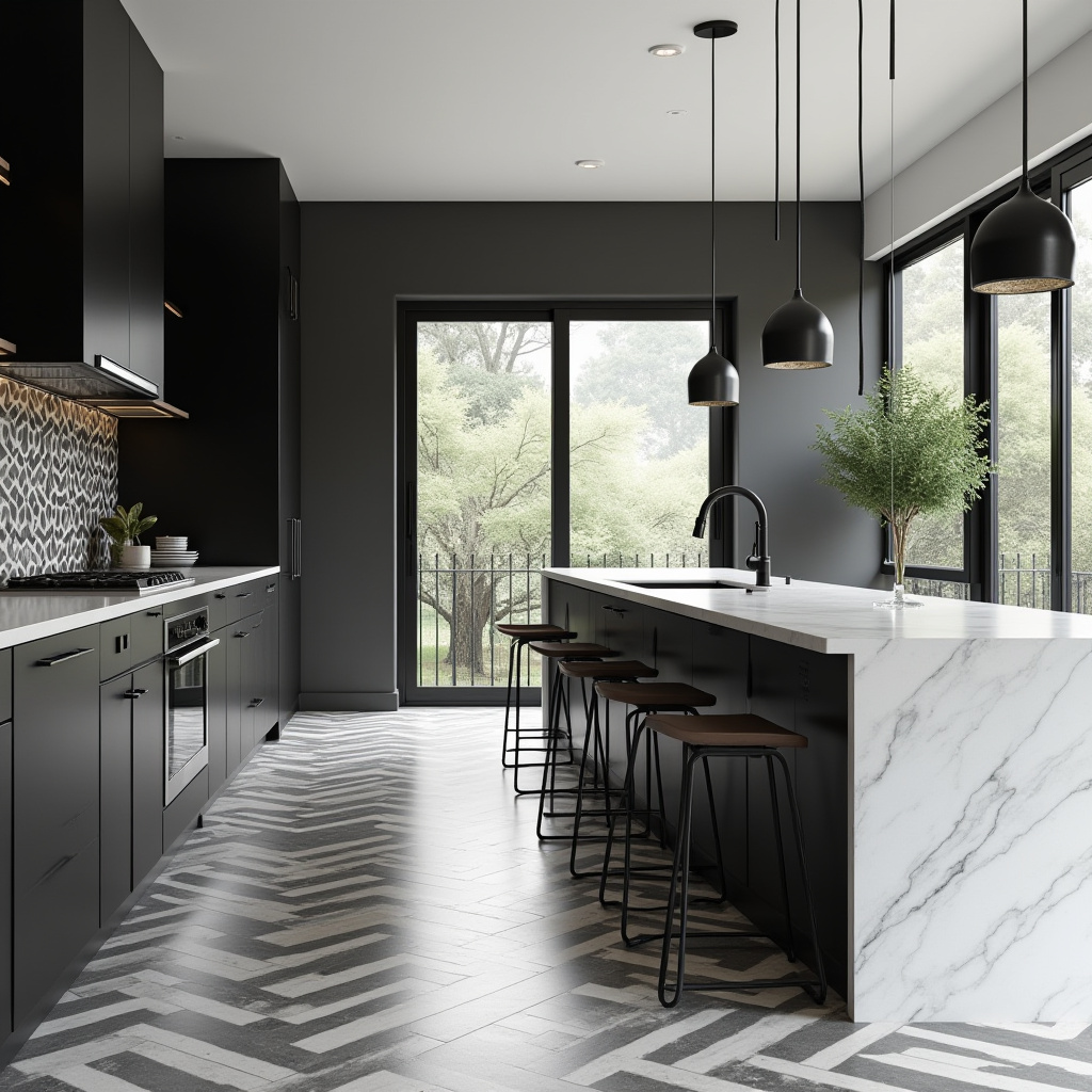 black white kitchen decor 14