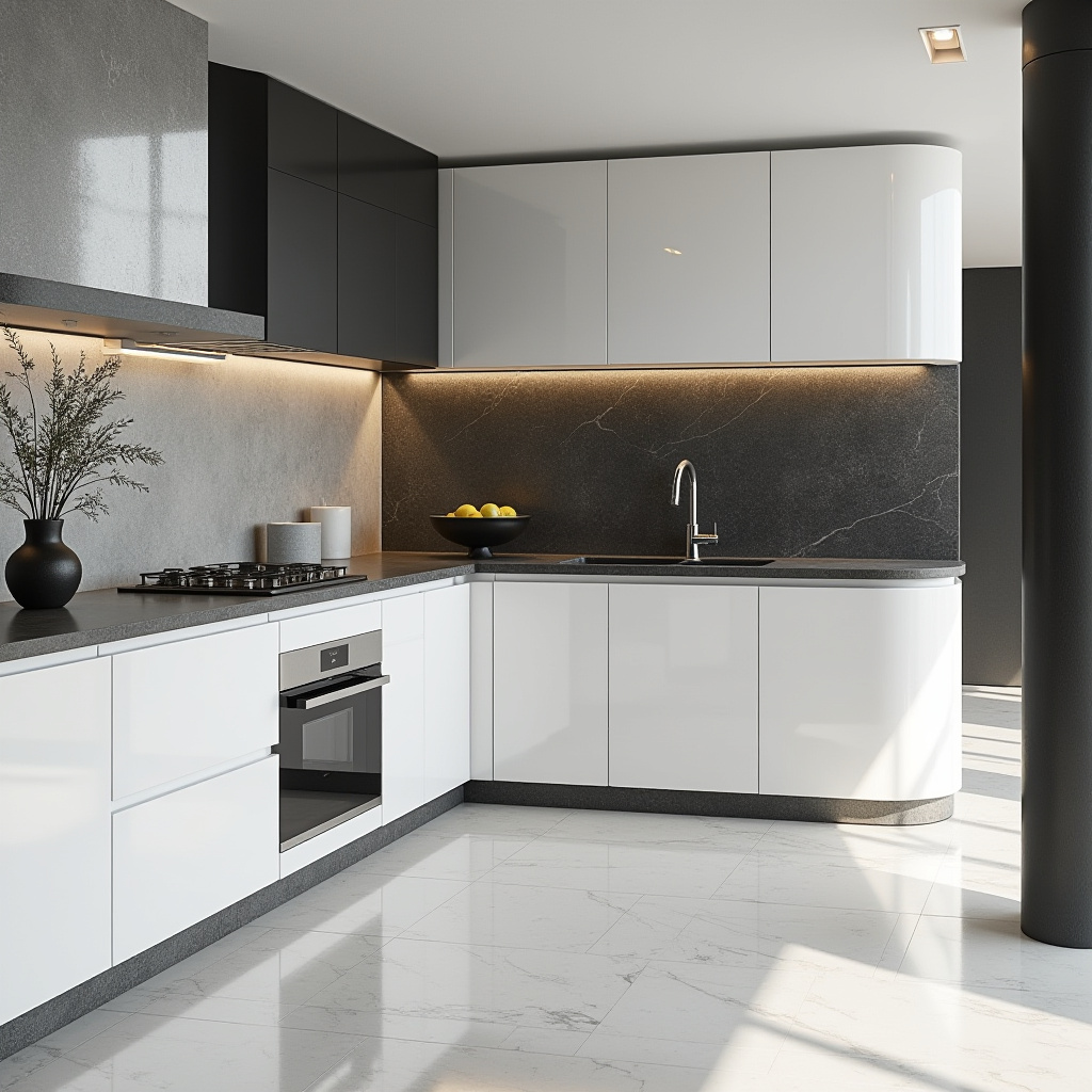 black white kitchen decor 19