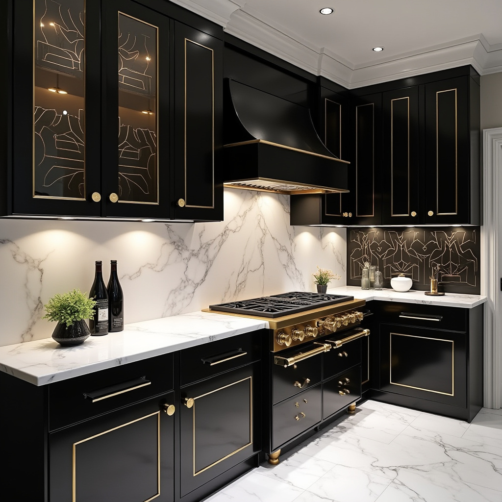 black white kitchen decor 21