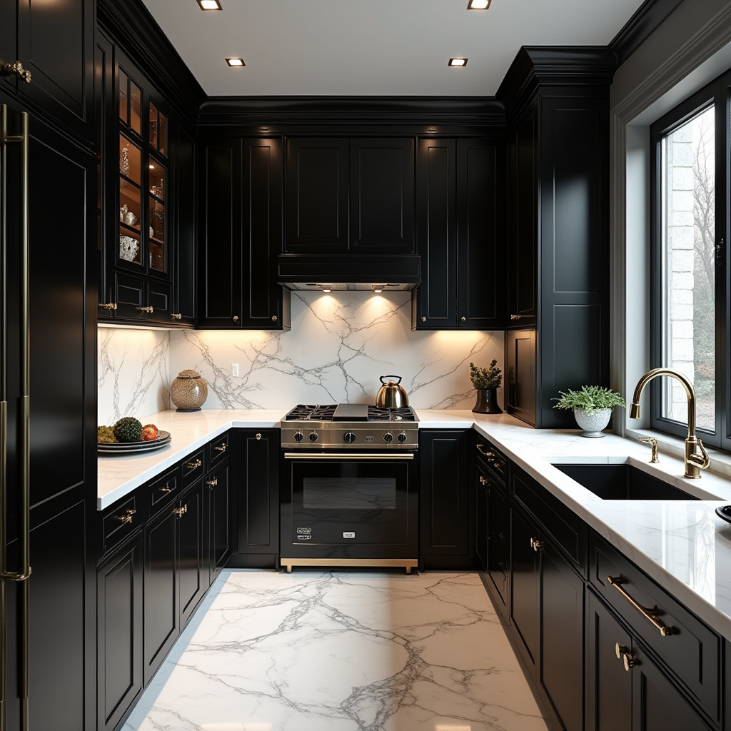 black white kitchen decor 22