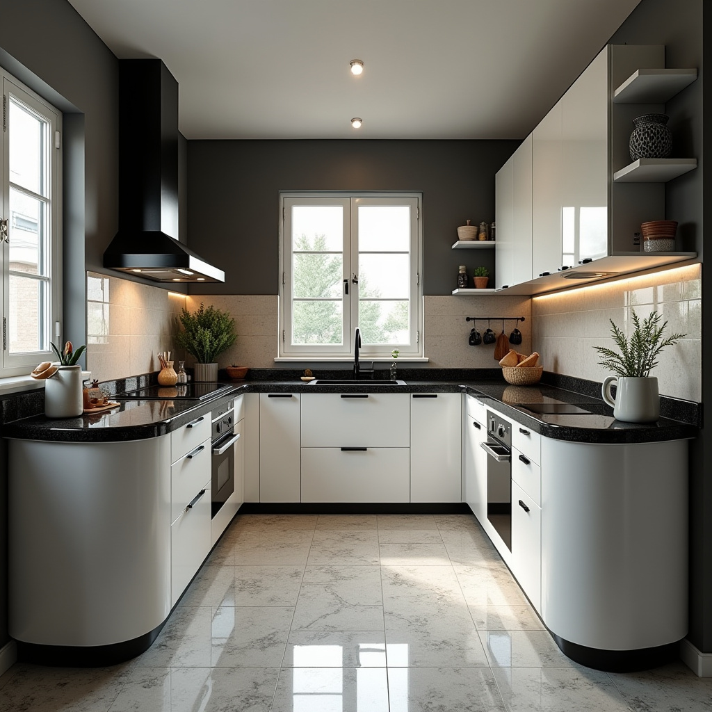 black white kitchen decor 24