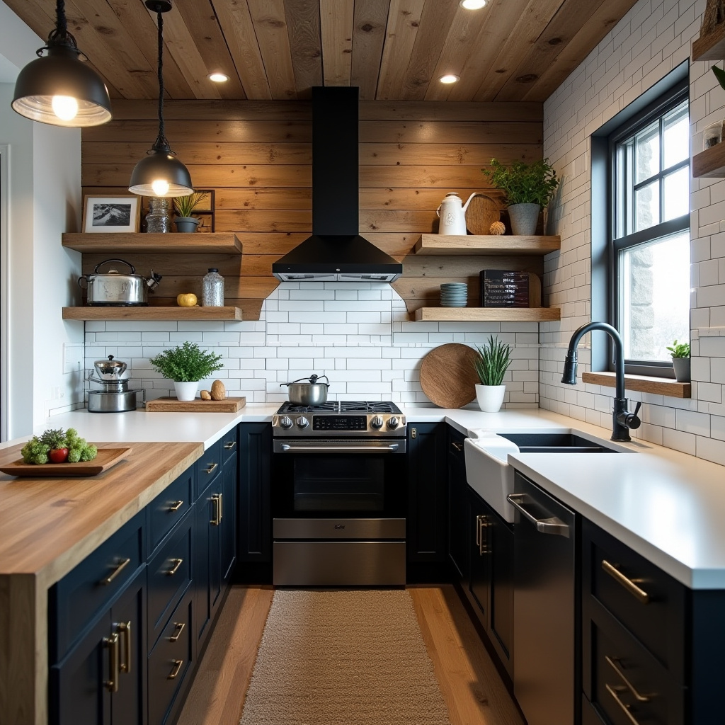 black white kitchen decor 26