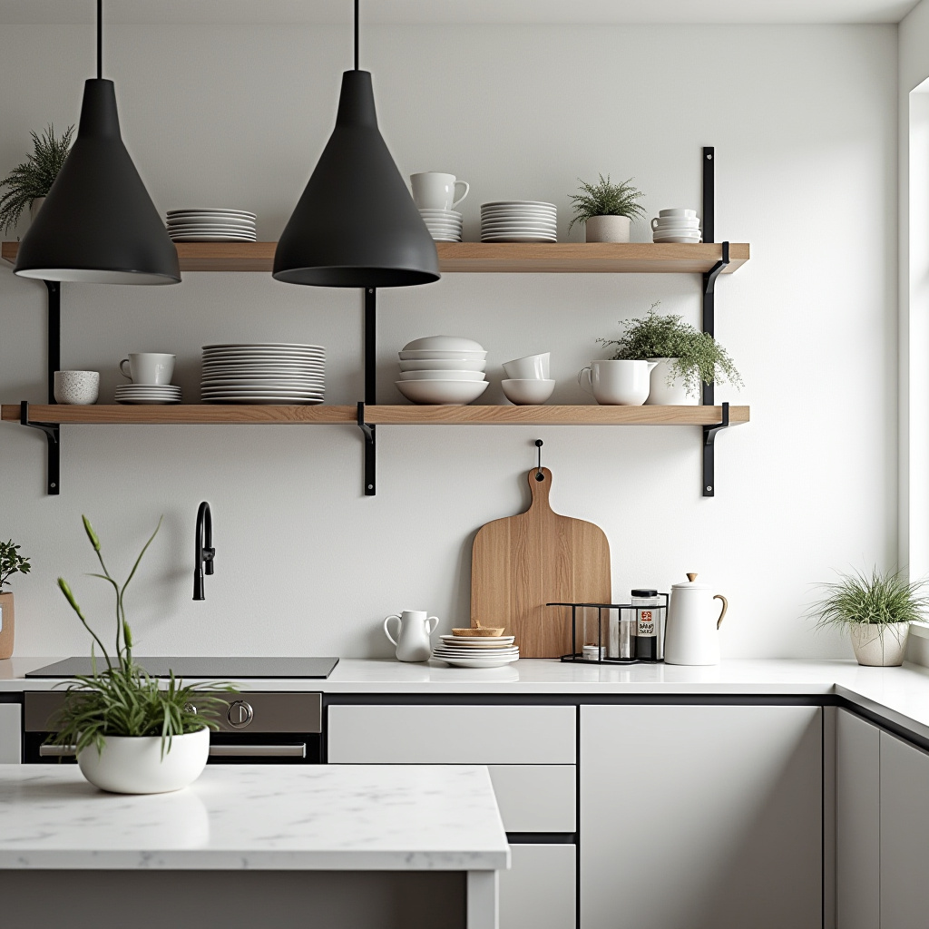 black white kitchen decor 3