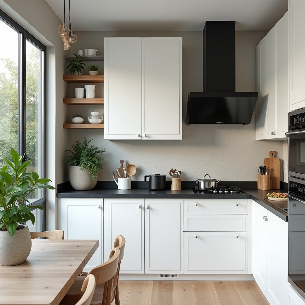 black white kitchen decor 32
