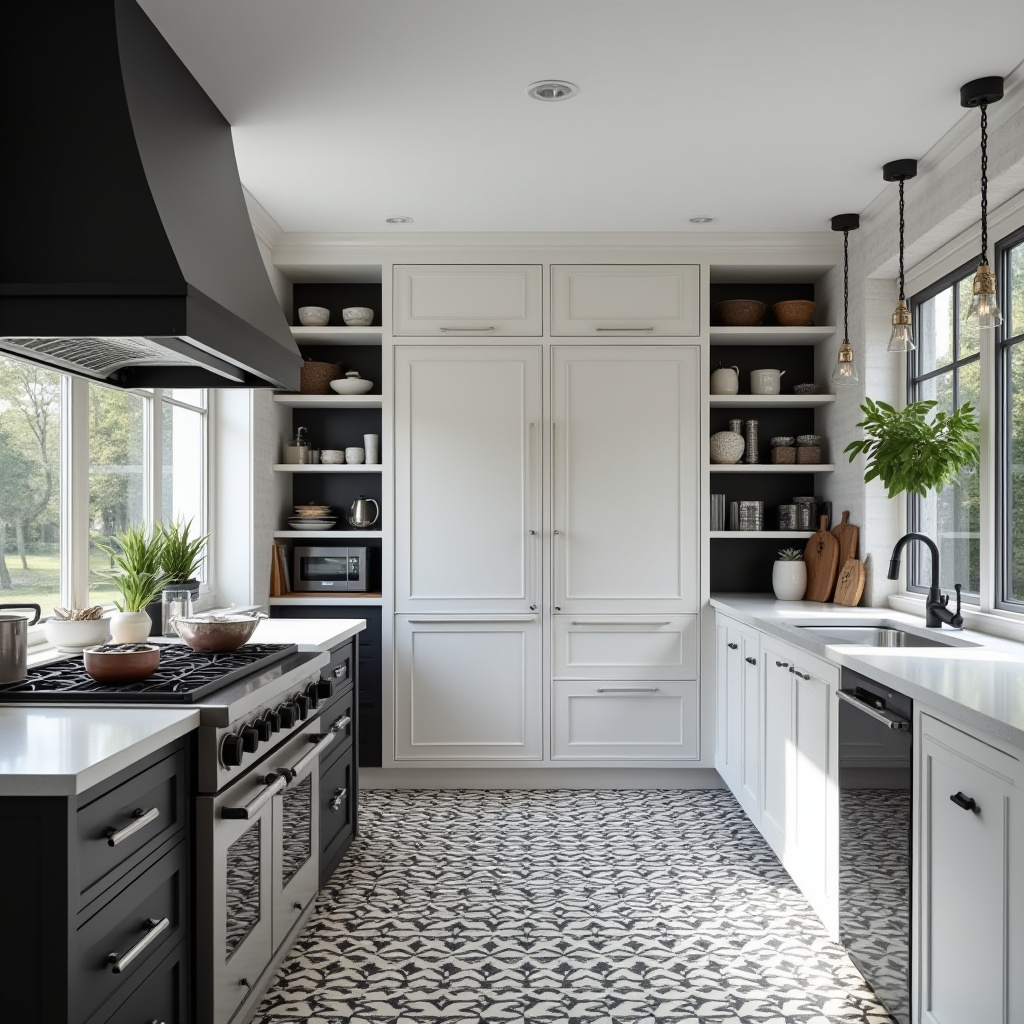 black white kitchen decor 37