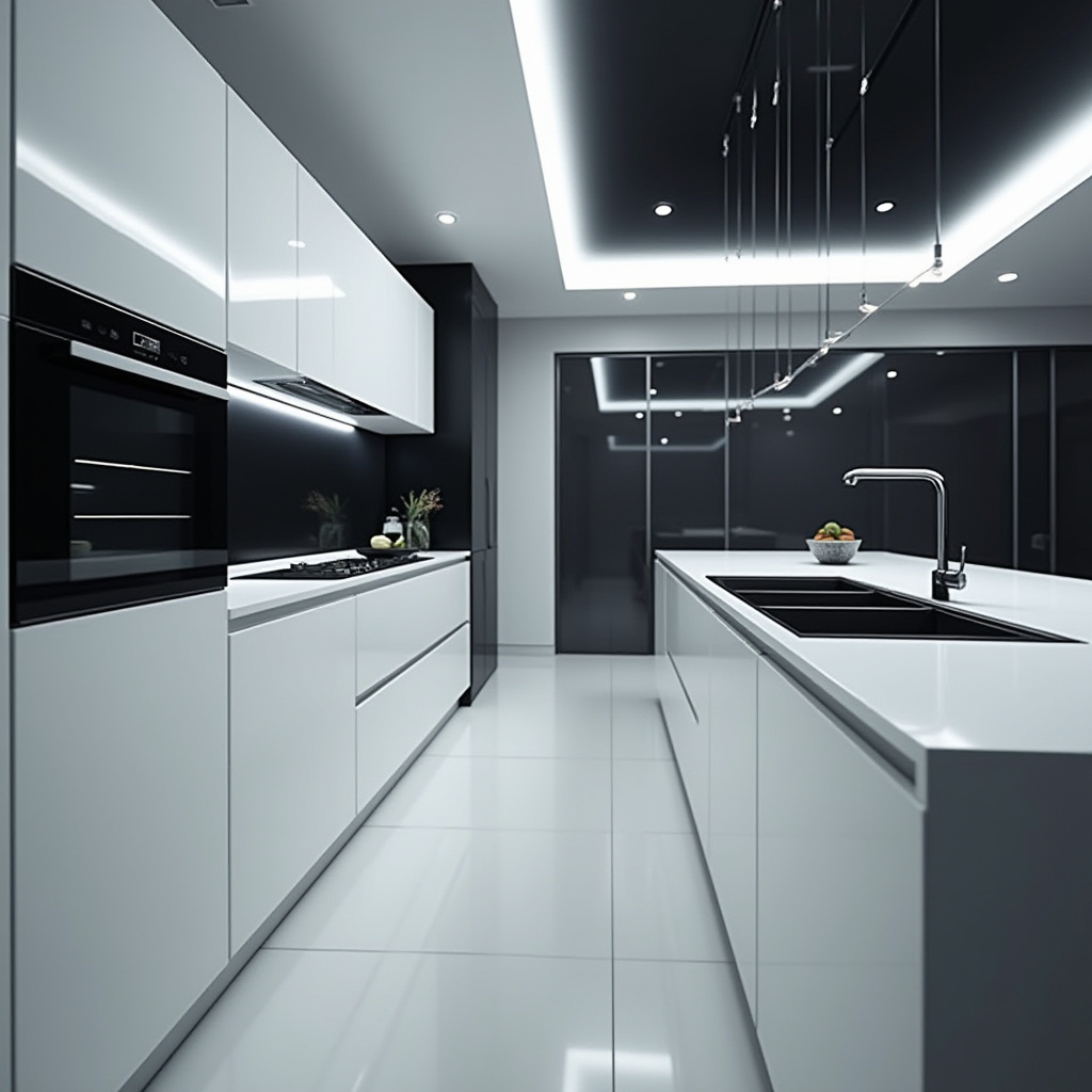 black white kitchen decor 39