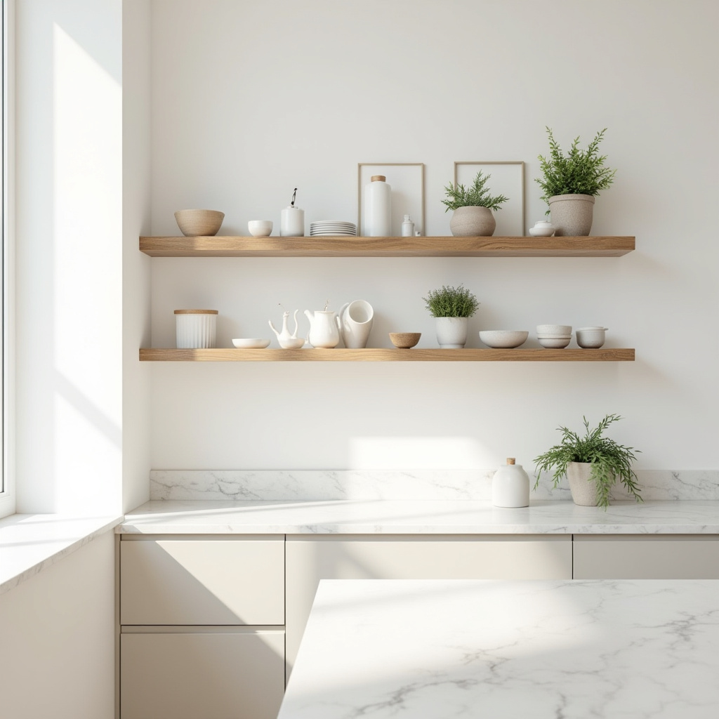 blank wall in kitchen ideas 1