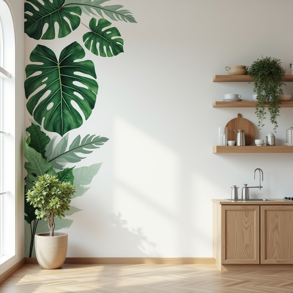 blank wall in kitchen ideas 26