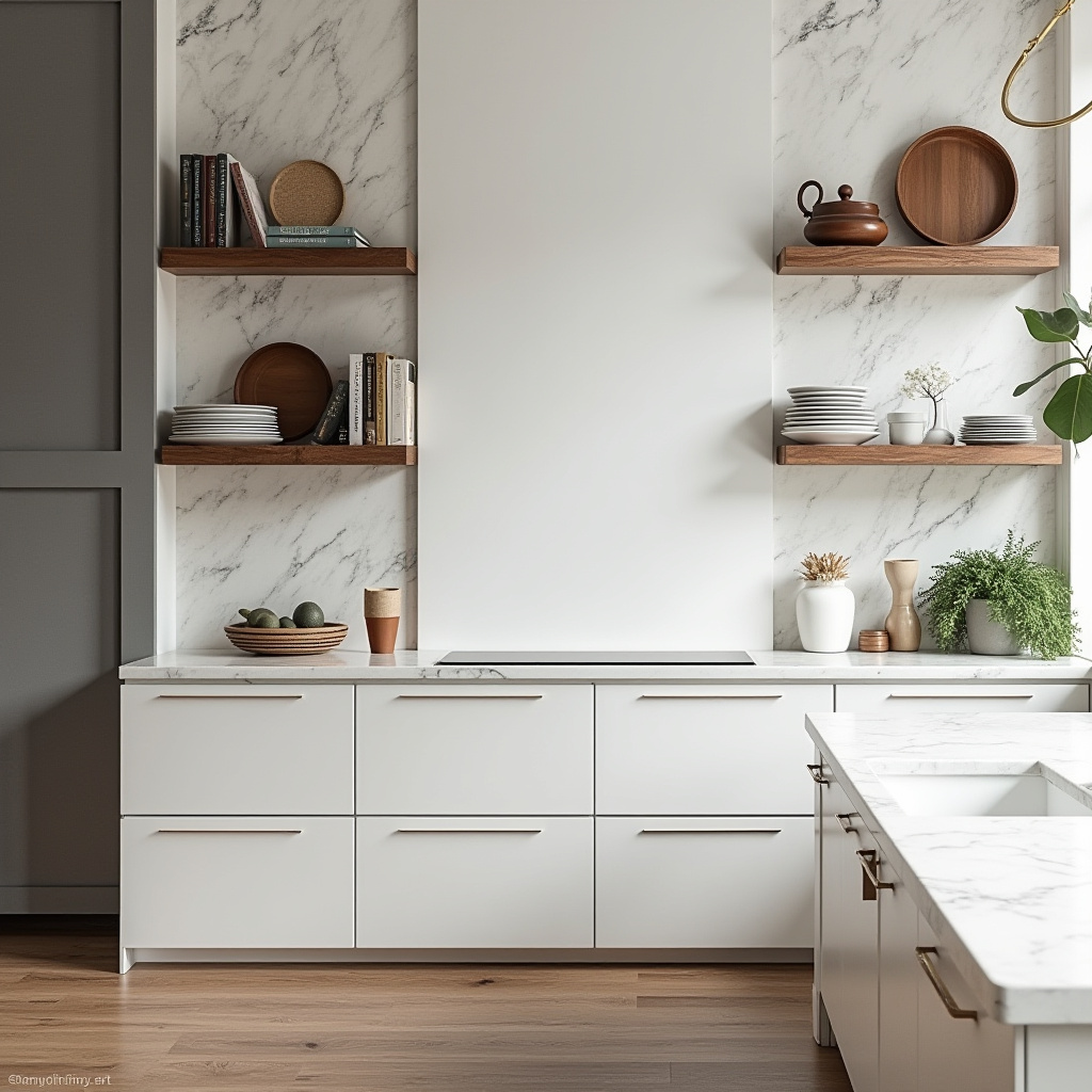 blank wall in kitchen ideas 32