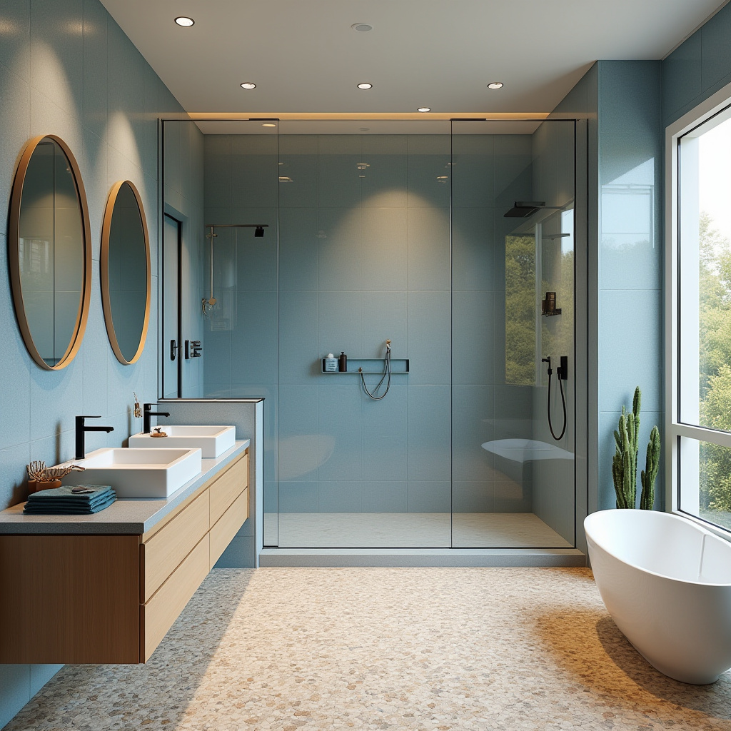 blue and beige bathroom 16