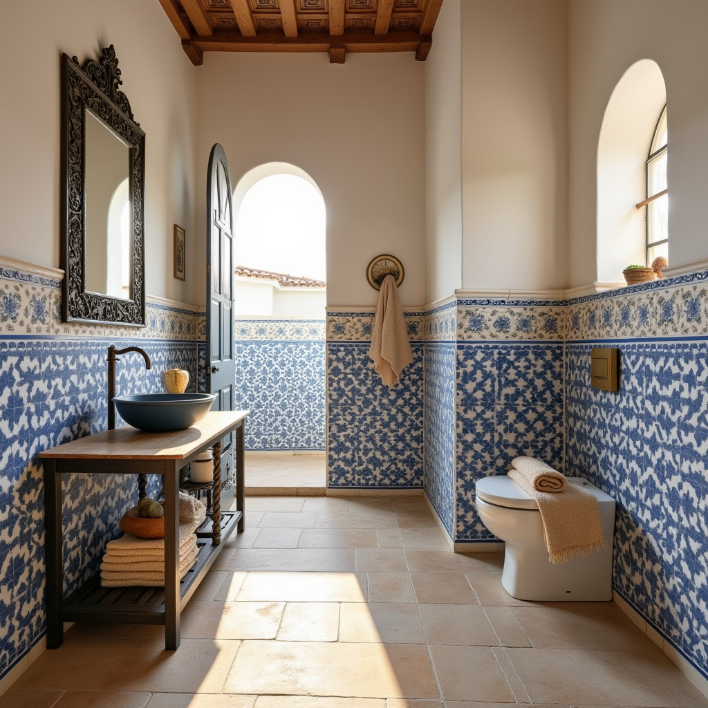 blue and beige bathroom 17