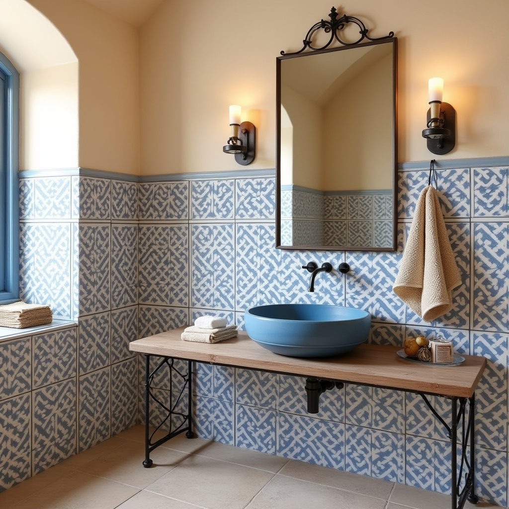 blue and beige bathroom 18