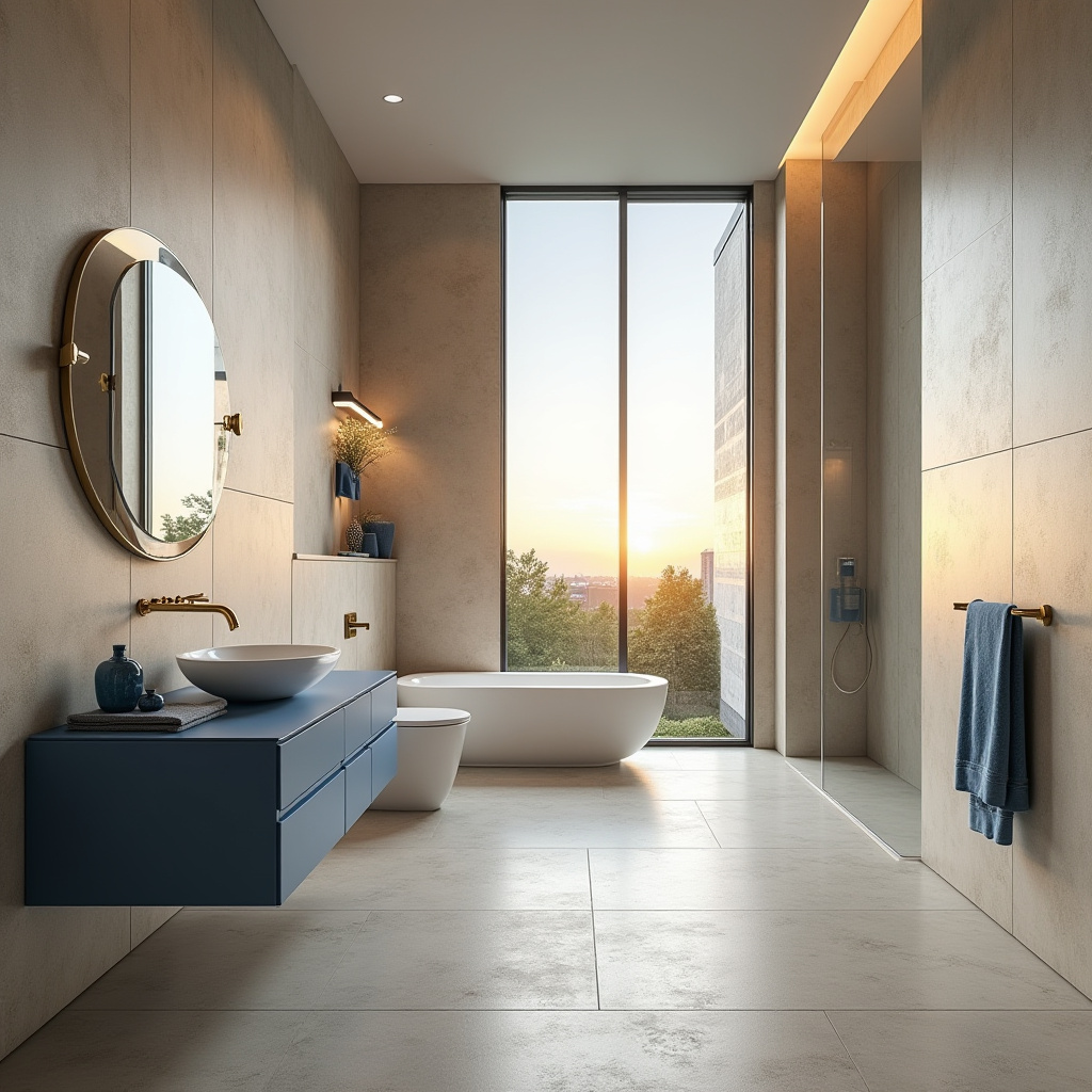 blue and beige bathroom 25
