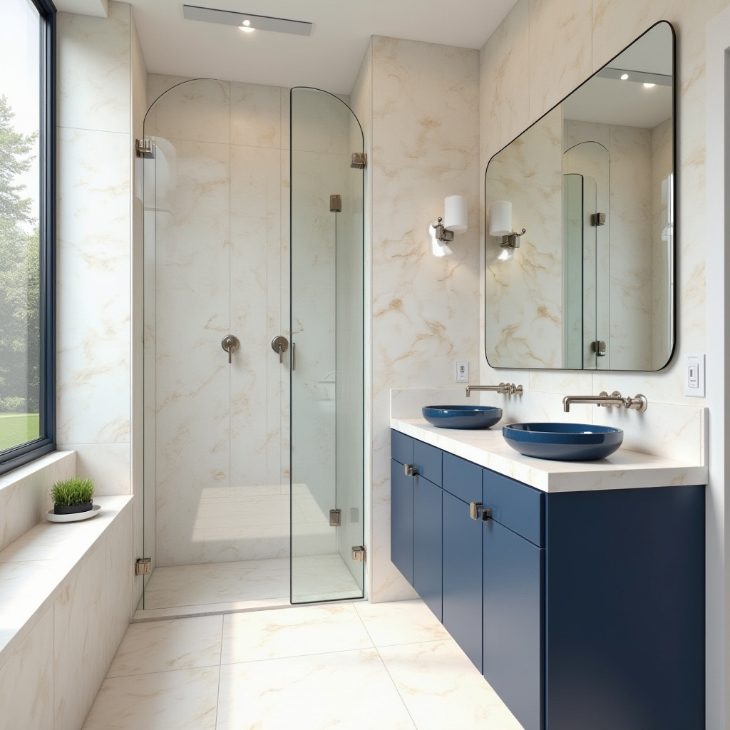 blue and beige bathroom 27