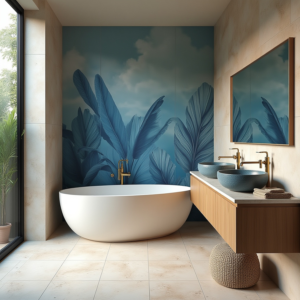blue and beige bathroom 30