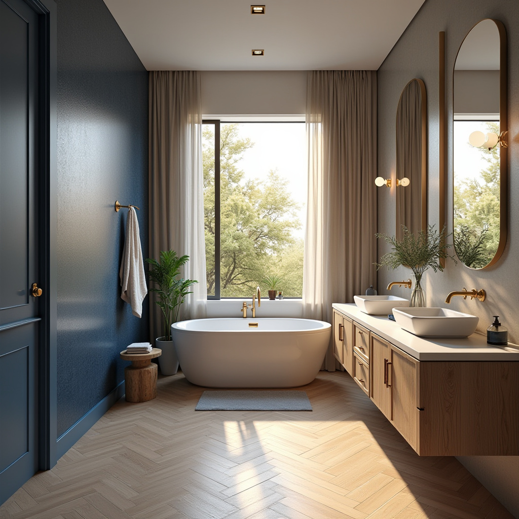 blue and beige bathroom 32