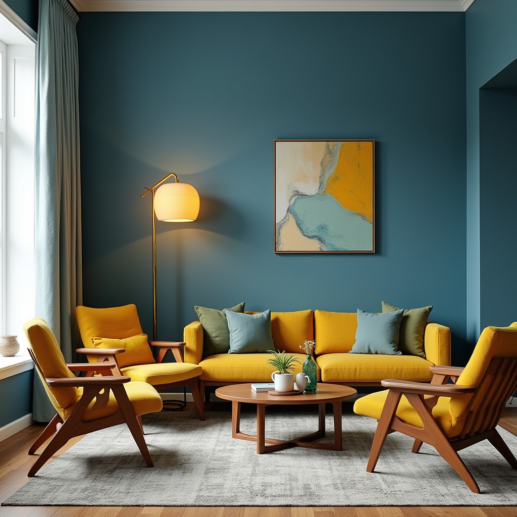 blue and mustard living room 21