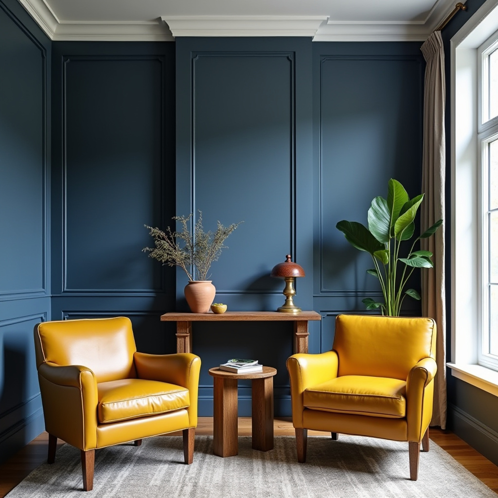 blue and mustard living room 27