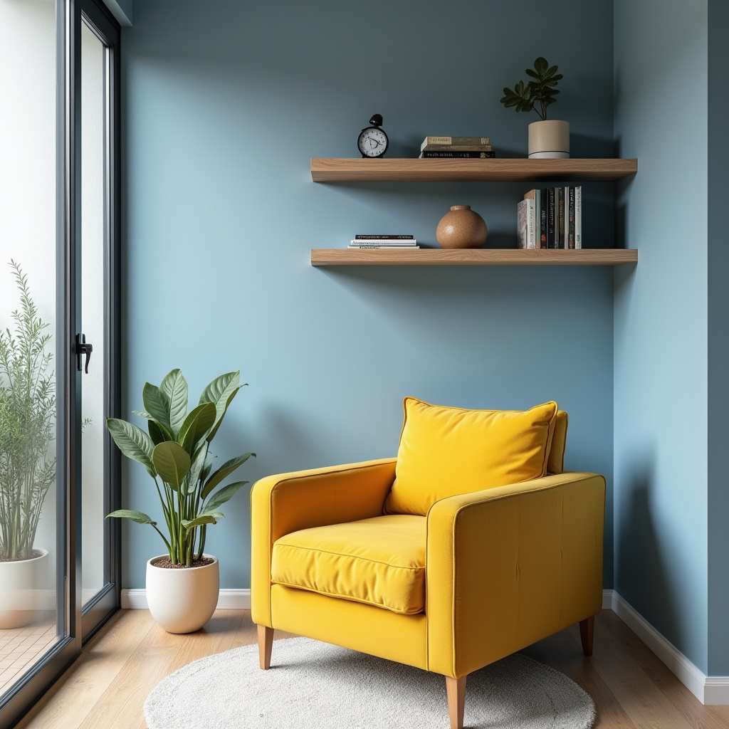 blue and mustard living room 4