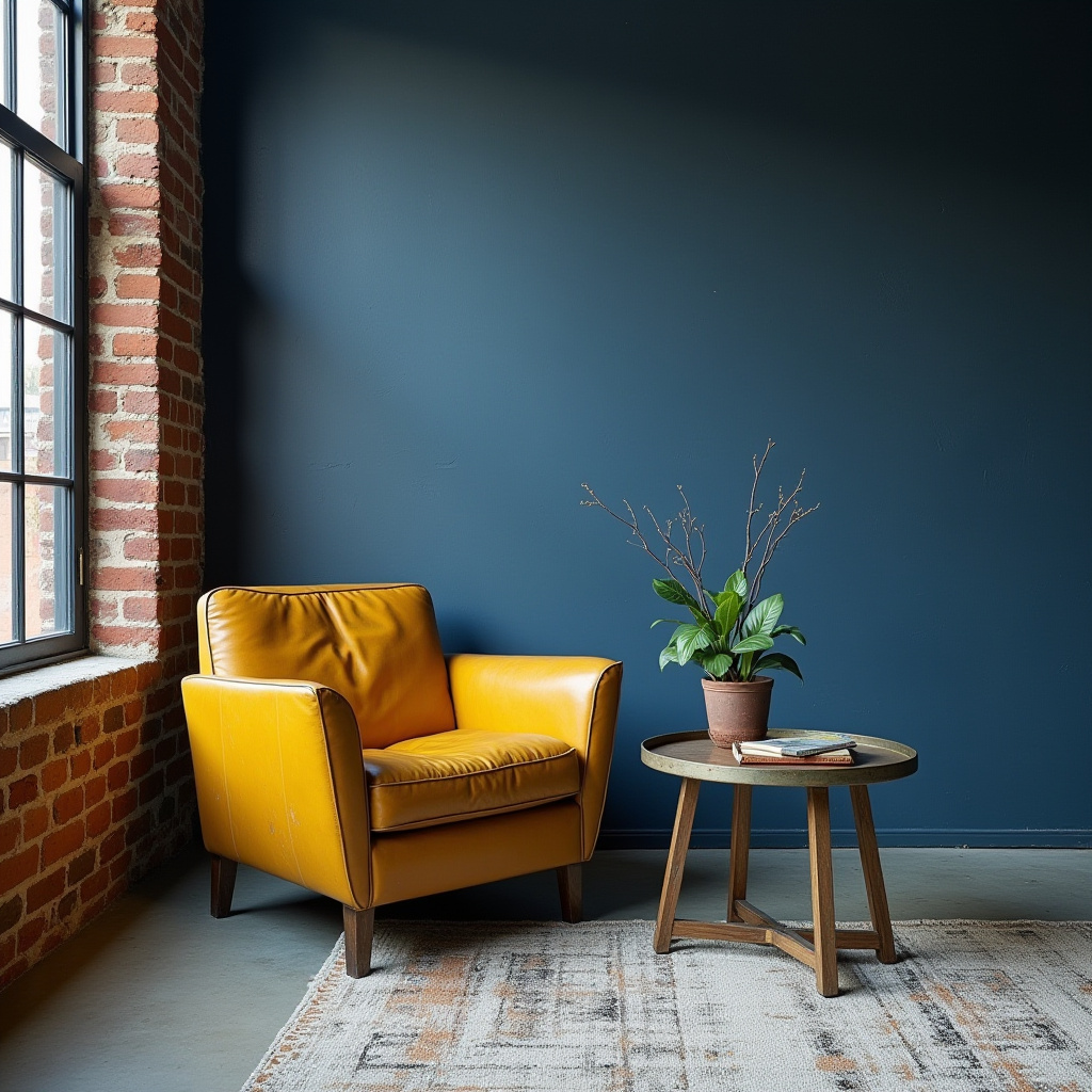 blue and mustard living room 5