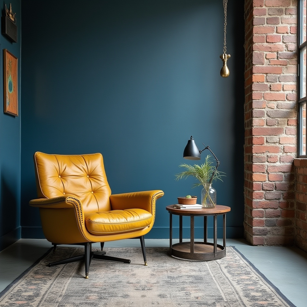 blue and mustard living room 6
