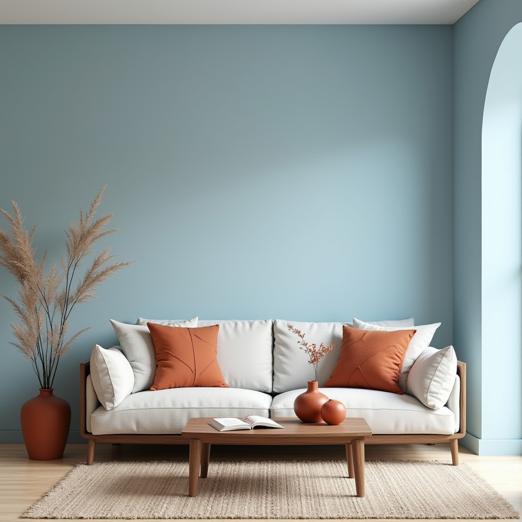 blue and terracotta living room 4