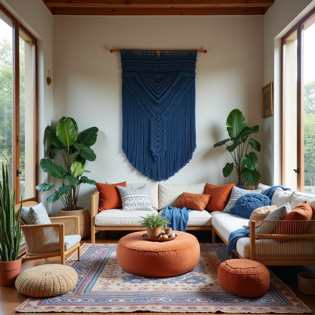 blue and terracotta living room 5