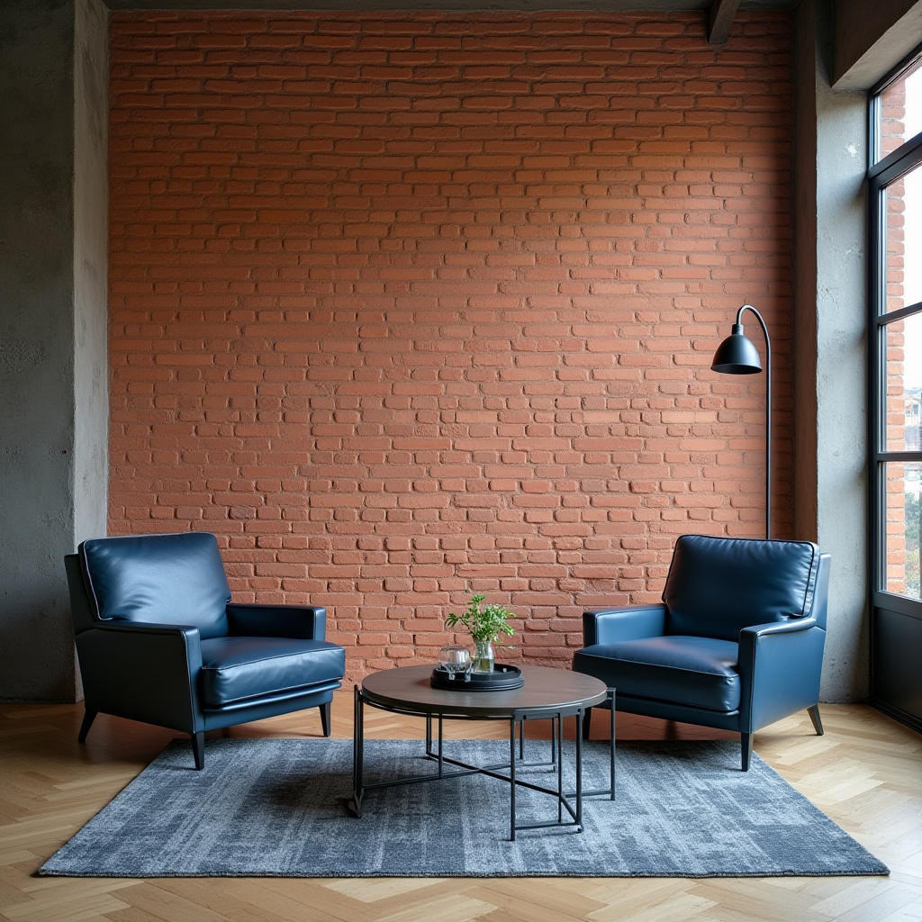 blue and terracotta living room 7