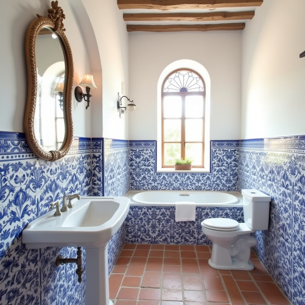blue and white bathroom 15