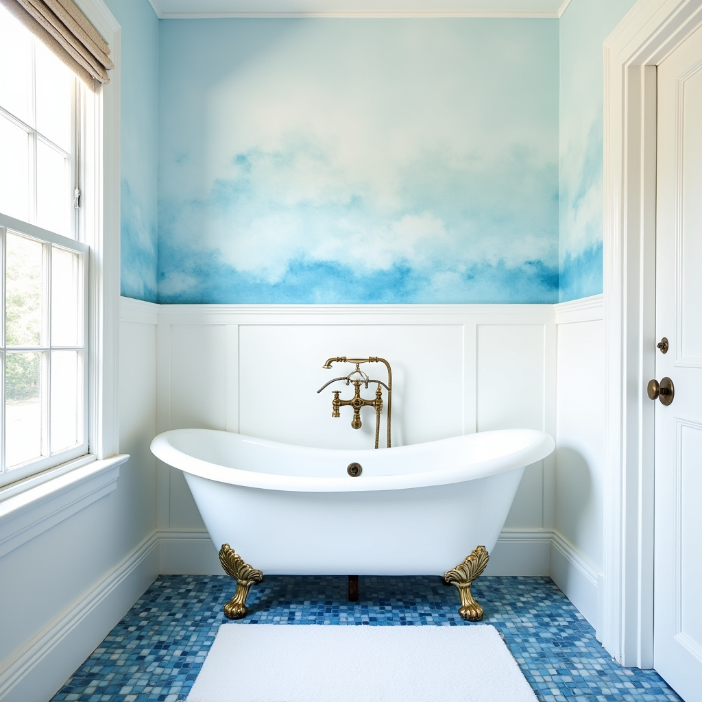 blue and white bathroom 40