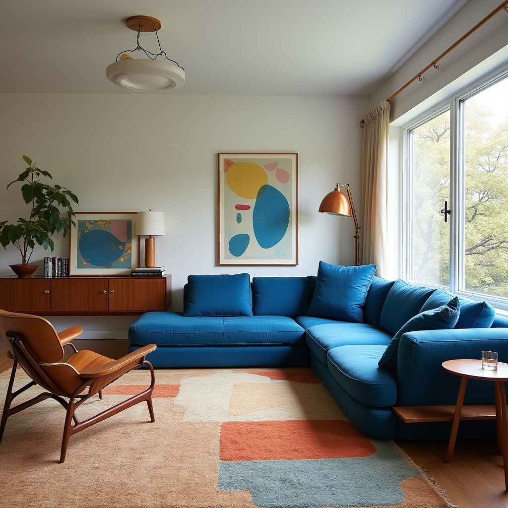 blue couch living room ideas 14