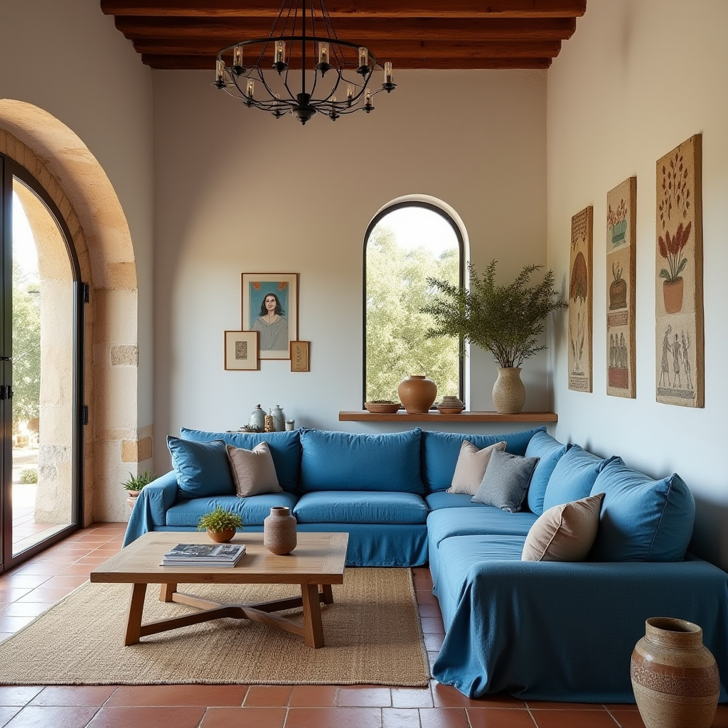 blue couch living room ideas 29