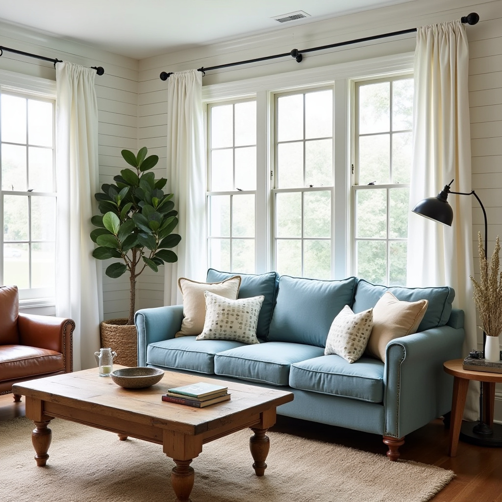blue couch living room ideas 33