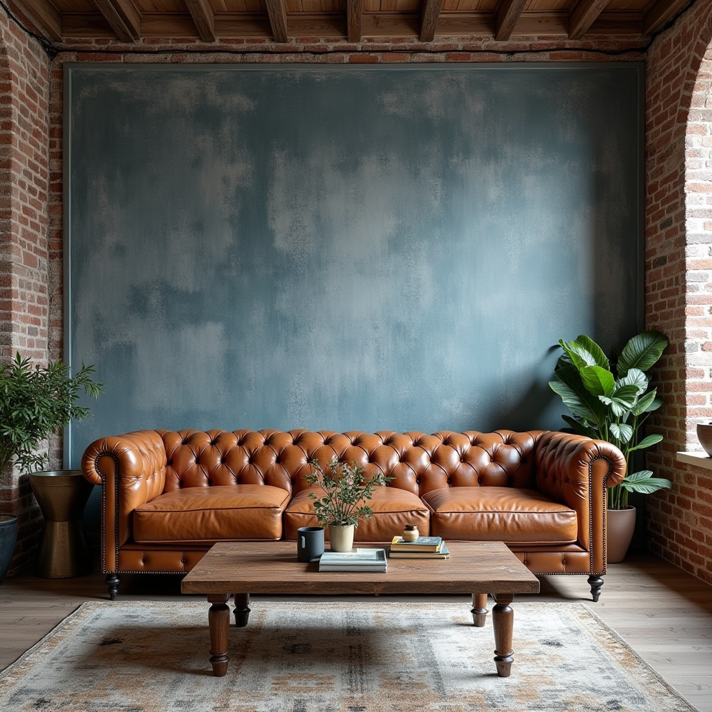 blue feature wall living room 14