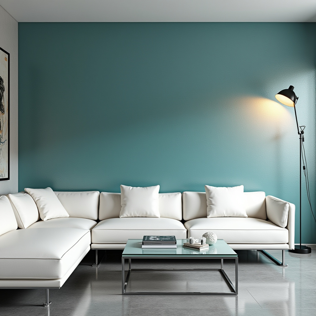 blue feature wall living room 5