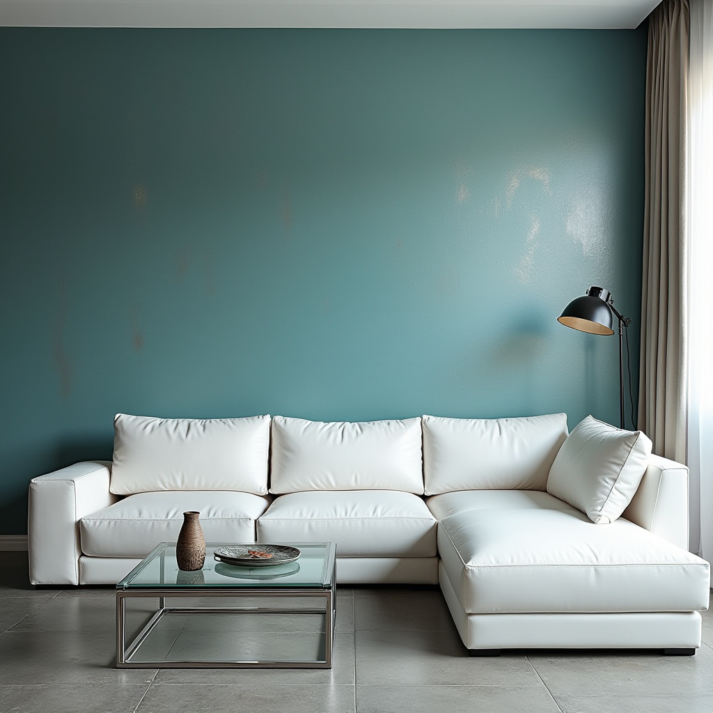 blue feature wall living room 6