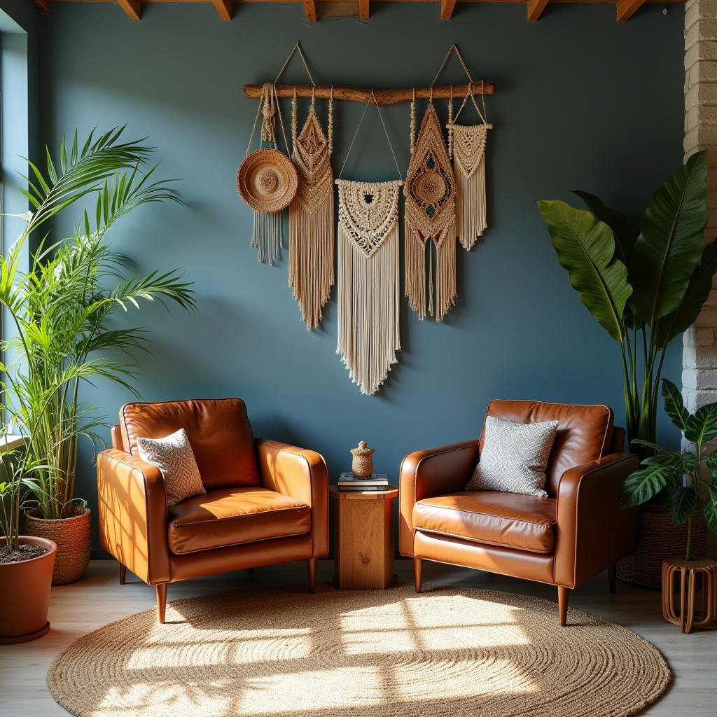 blue feature wall living room 7