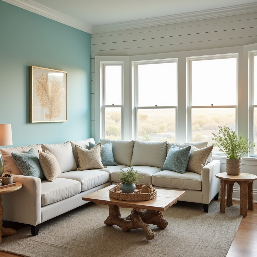 blue feature wall living room 9