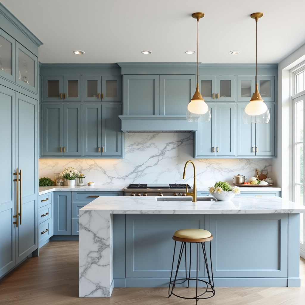 blue kitchen decor 32