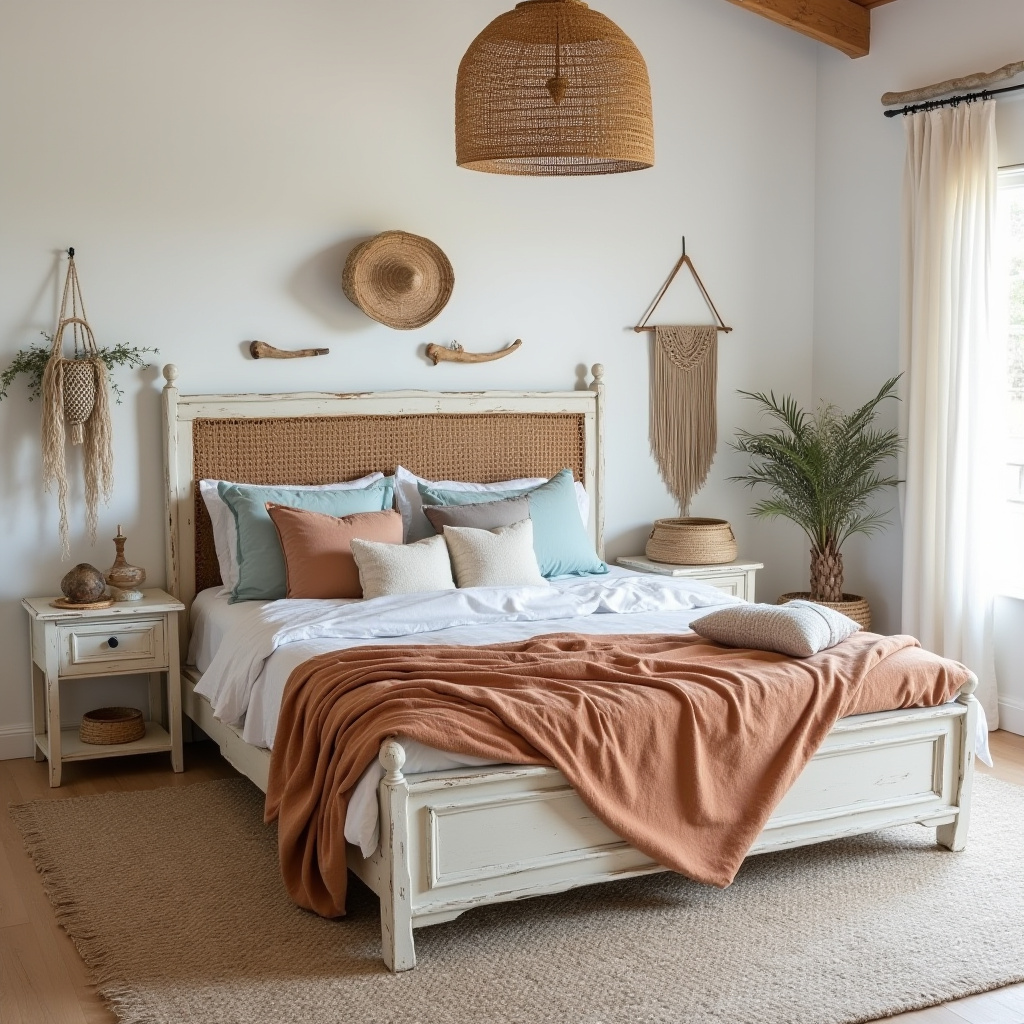 boho beach bedroom 17