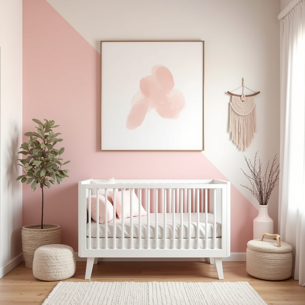 boho pink nursery 15
