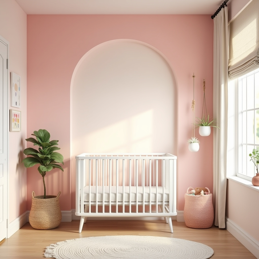 boho pink nursery 19